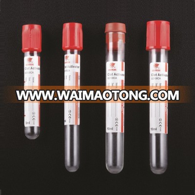 Vacuum blood collection tube,Clot Activator, PET/Glass, CE Approved